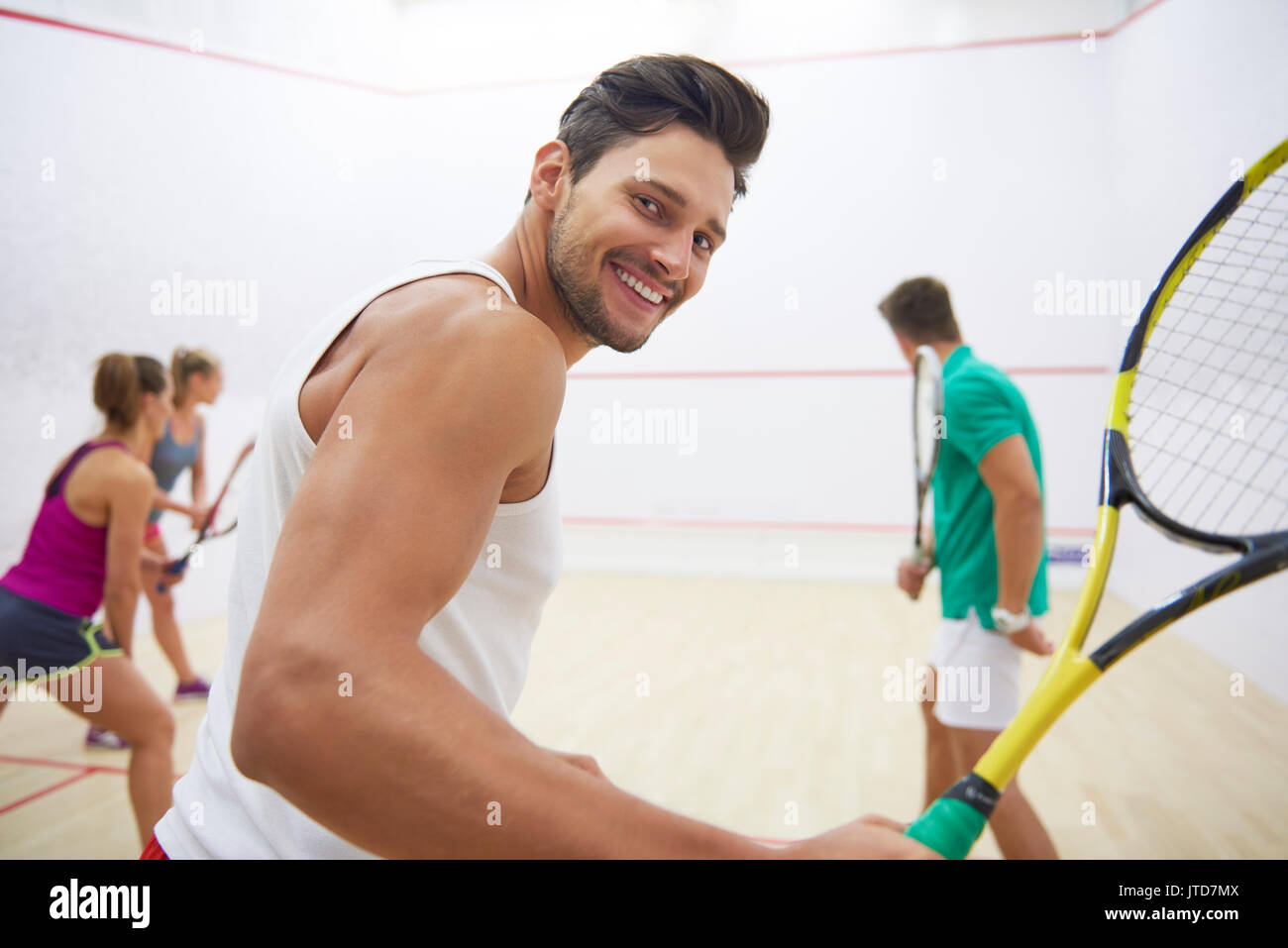Squash game can give a lot of satisfaction Stock Photo Alamy