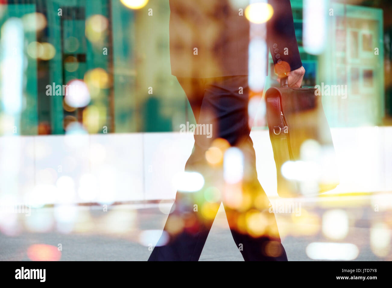 abstract image of business man background, double exposure Stock Photo ...