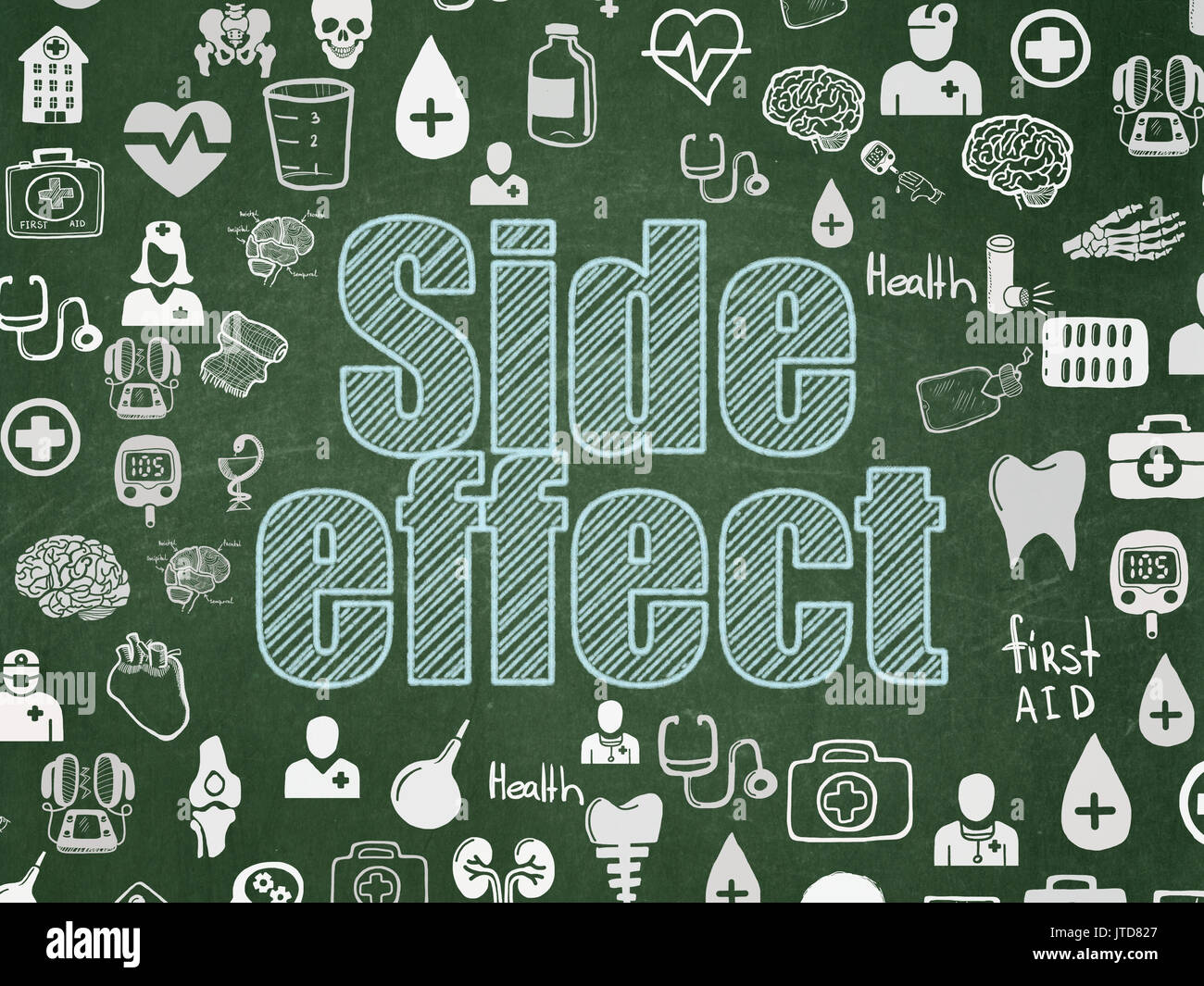 Health concept: Side Effect on School board background Stock Photo - Alamy