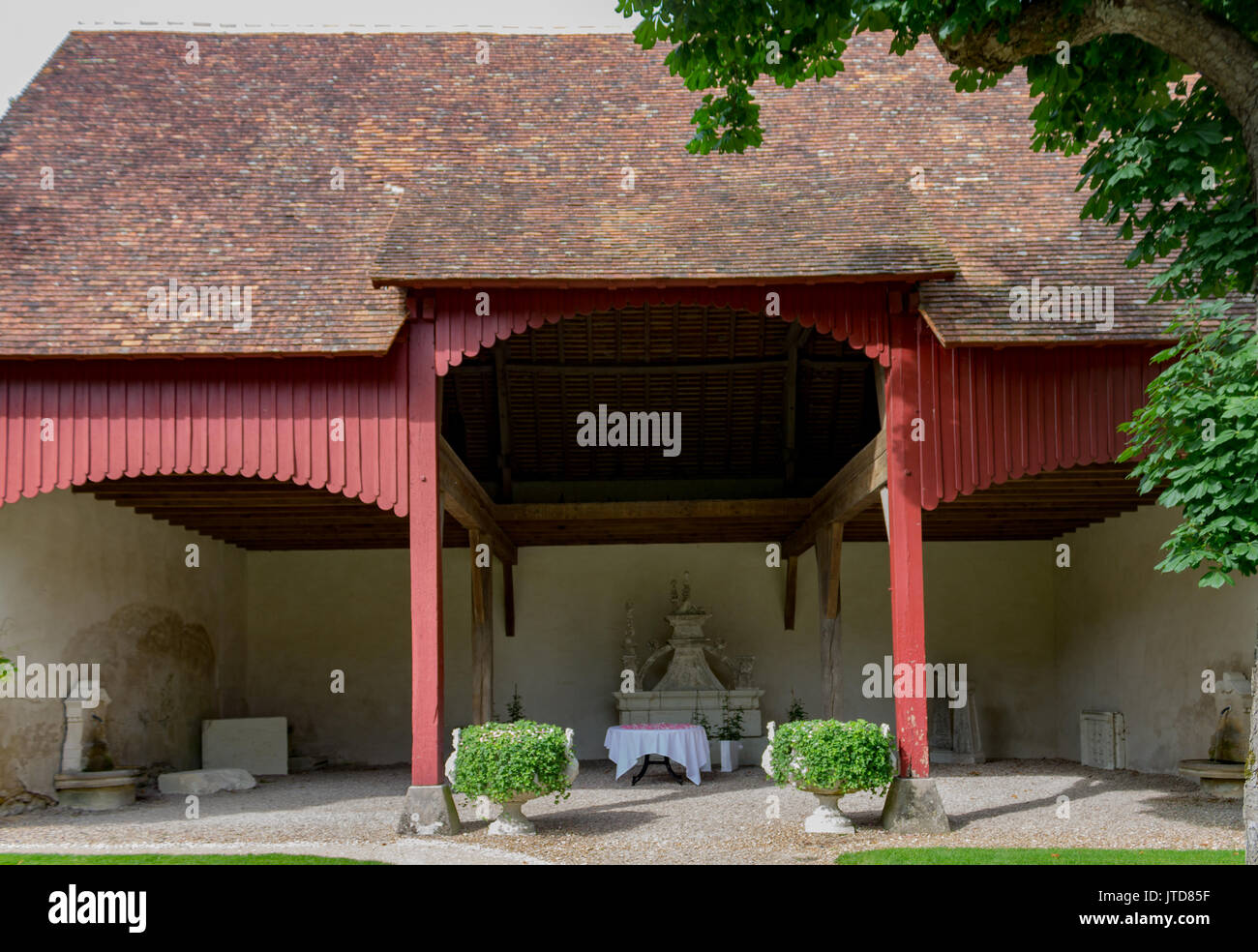 Warehouse with Marble Fountains Farm Chenonceau Castle Loire Valley