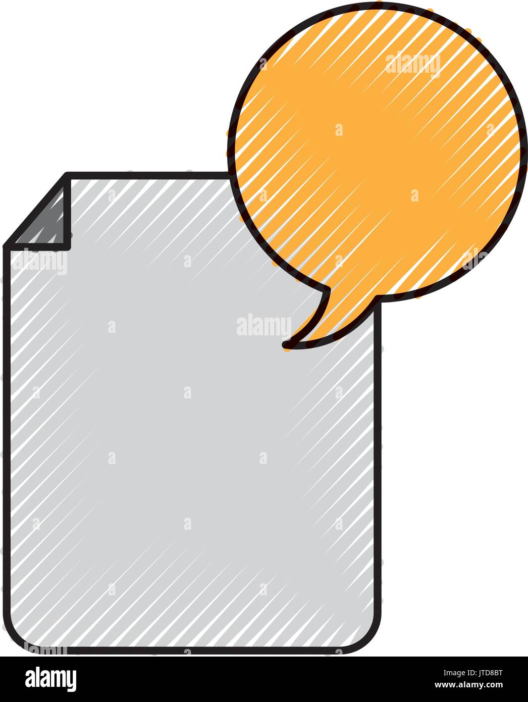 paper document with speech bubble Stock Vector