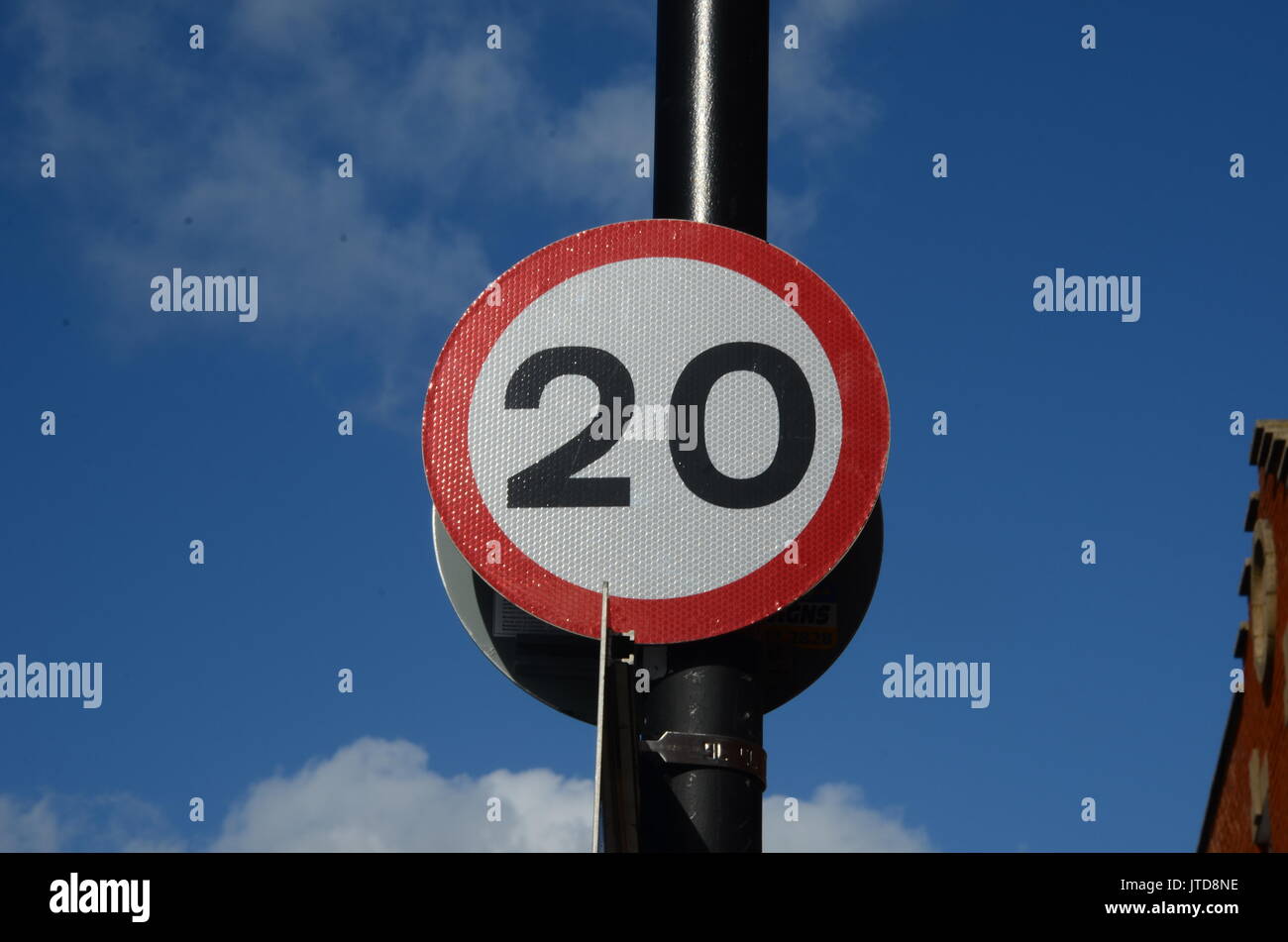 20 MPH road sign Stock Photo