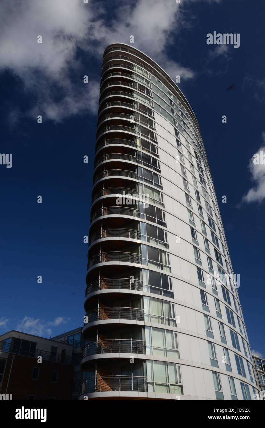 Luxury high rise apartments Portsmouth Stock Photo Alamy