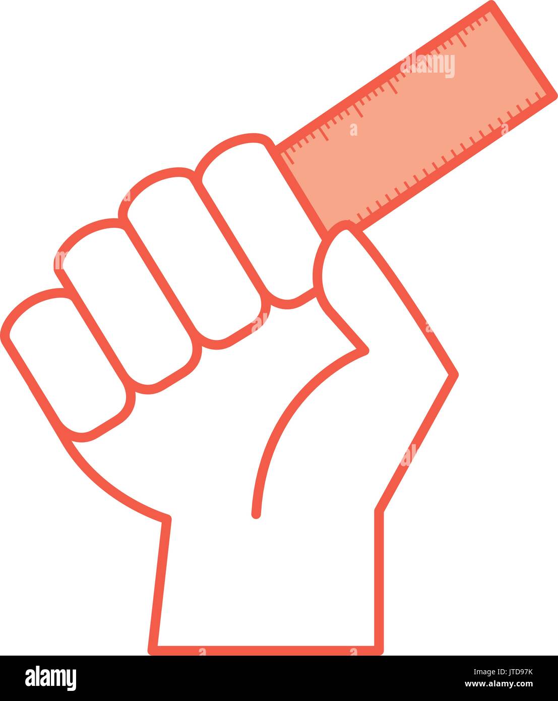 Hand Using Rule hand human with rule school Stock Vector Image & Art - Alamy