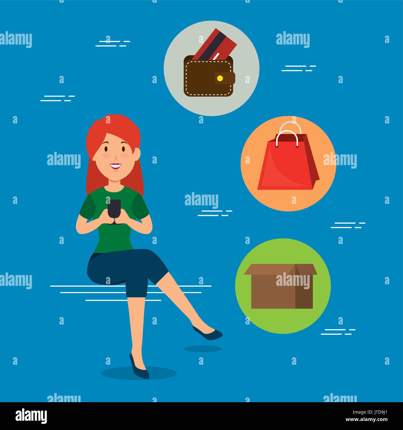 online shopping e-commerce concept Stock Vector