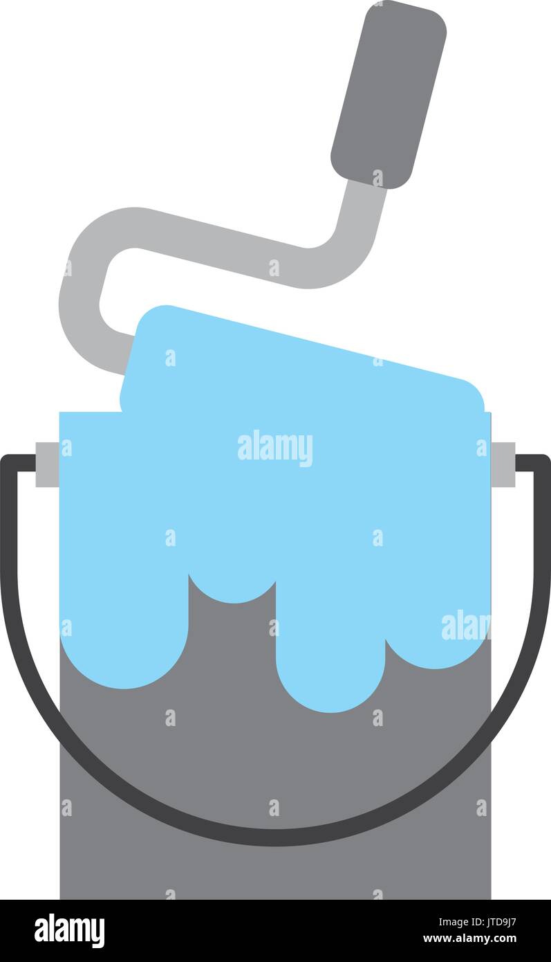 paint pot with roller Stock Vector Image & Art - Alamy