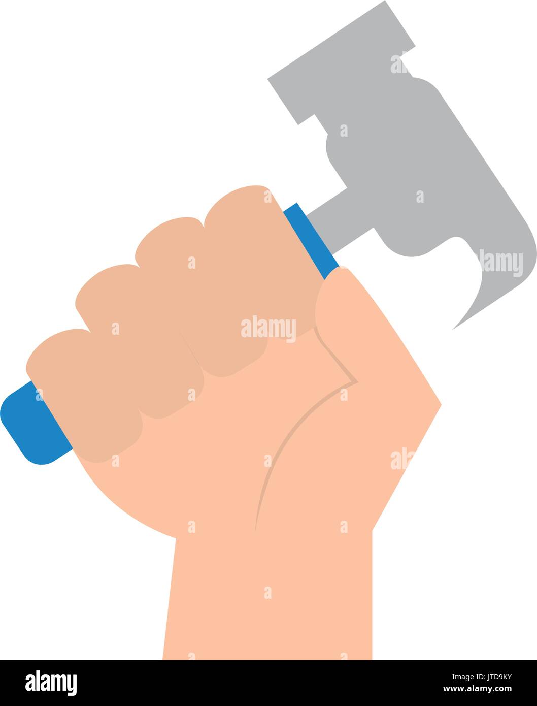 hand human with hammer tool Stock Vector Image & Art - Alamy