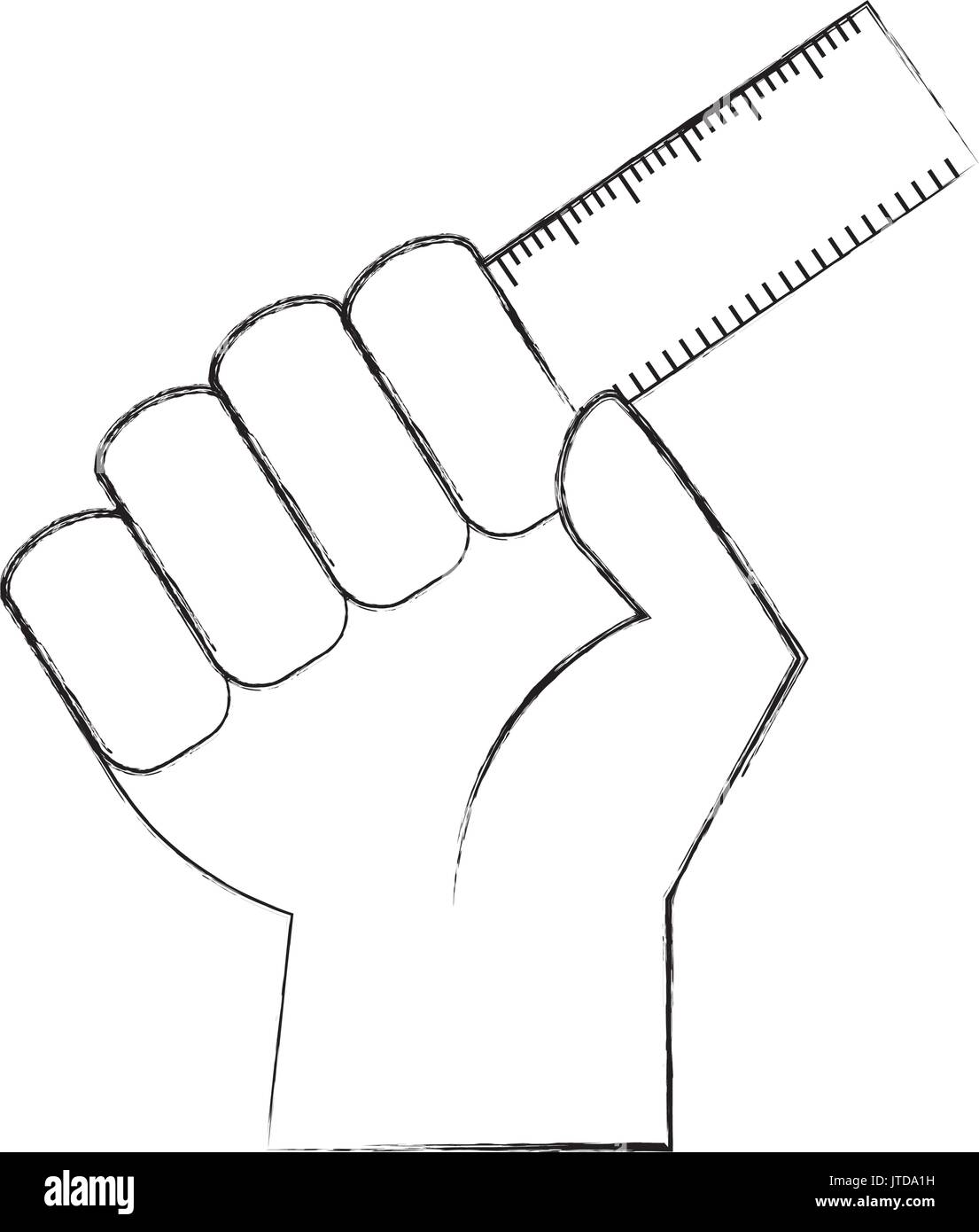 Hand Using Rule hand human with rule school Stock Vector Image & Art - Alamy