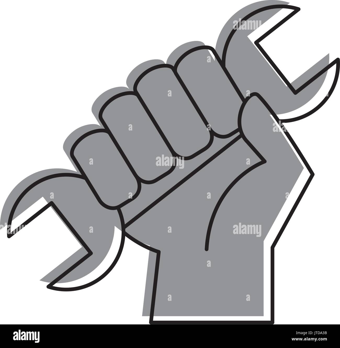 hand human with wrench tool Stock Vector Image & Art - Alamy