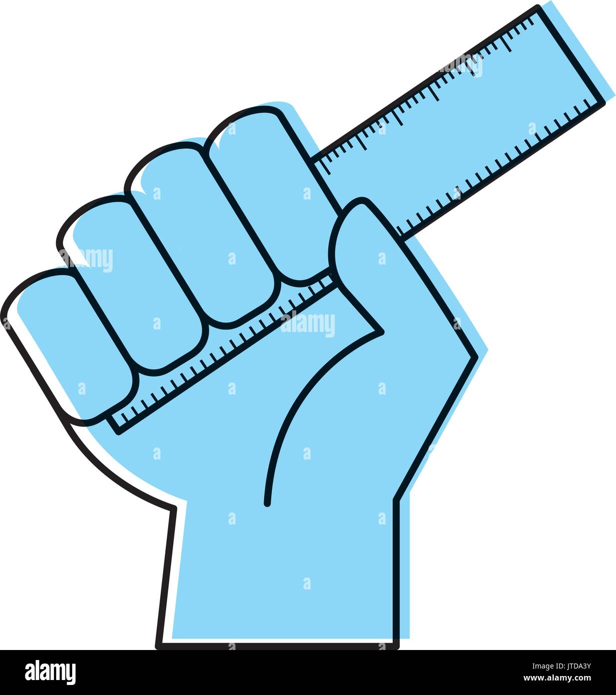 Hand Using Rule hand human with rule school Stock Vector Image & Art - Alamy