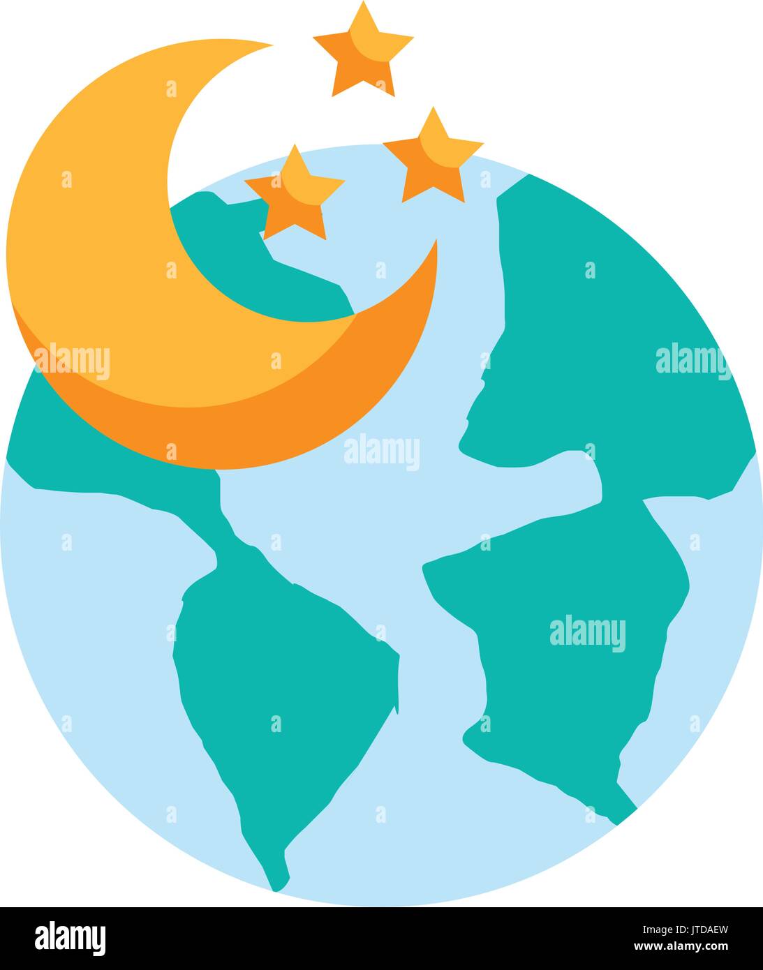 world planet earth with moon Stock Vector Image & Art - Alamy