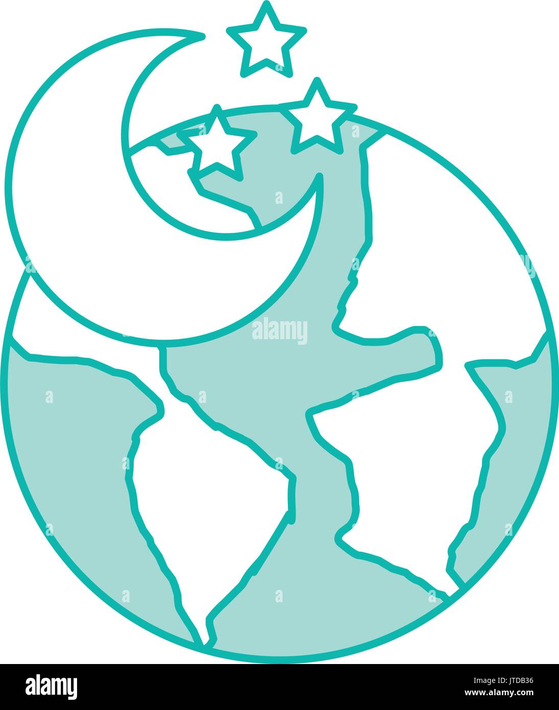 world planet earth with moon Stock Vector Image & Art - Alamy