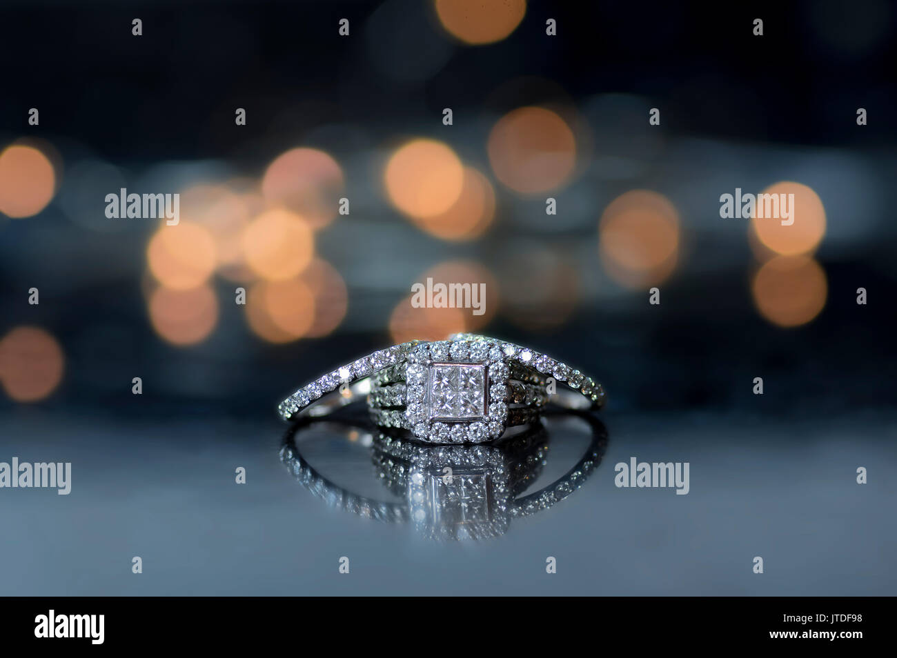 Wedding Band and Engagement Ring Stock Photo - Alamy