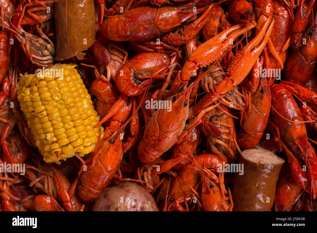 Louisiana Crawfish Boil Stock Photo