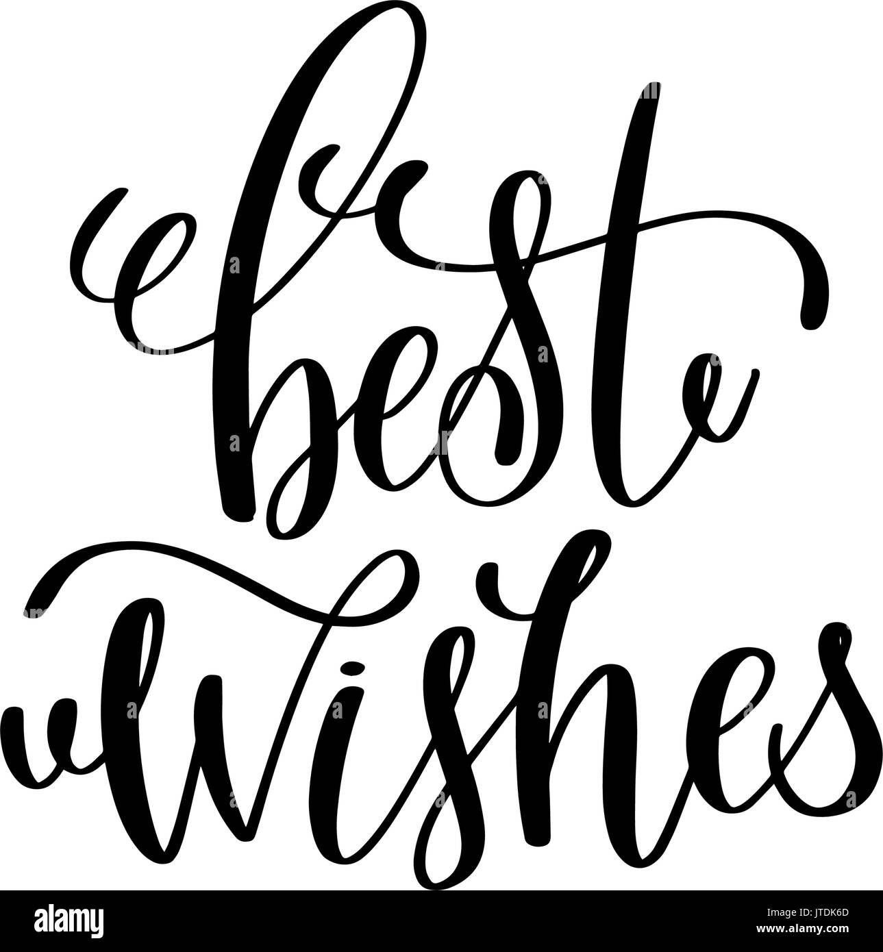 best wishes hand lettering inscription to winter holiday Stock Vector ...