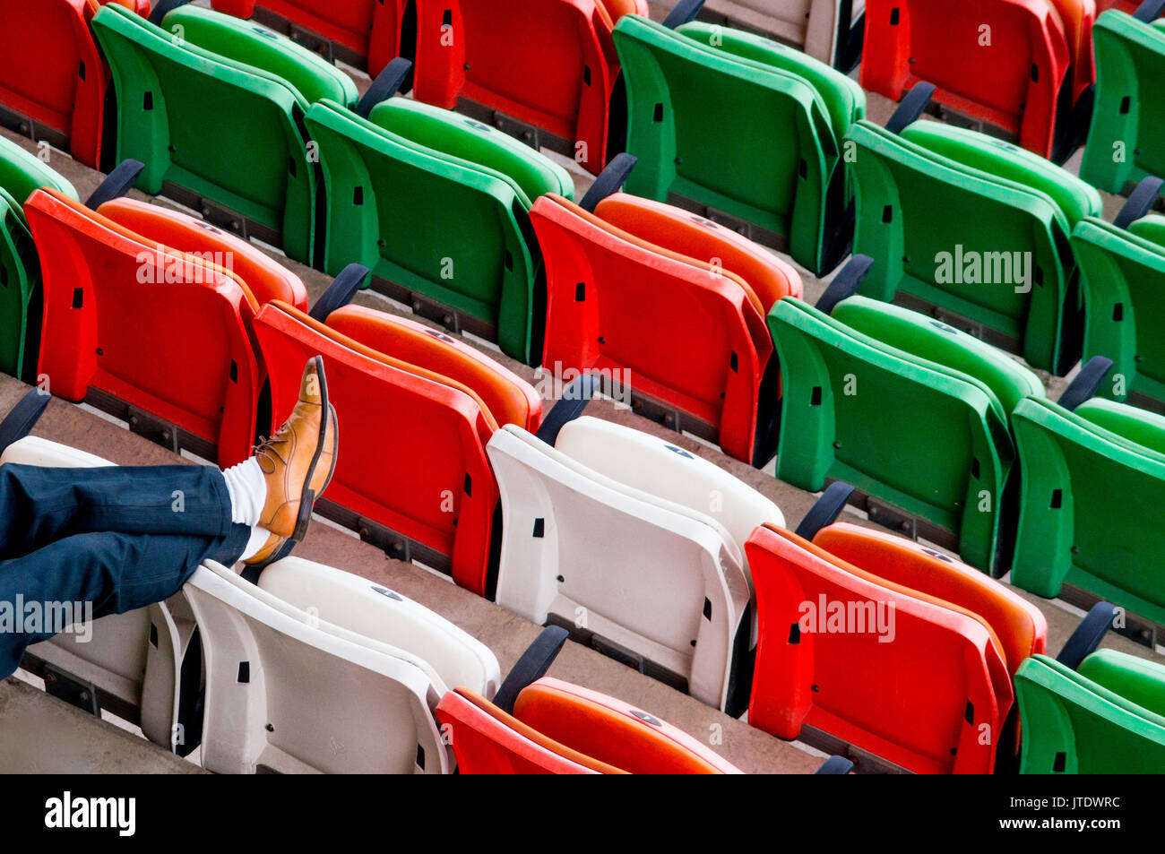 red plastic folding chairs
