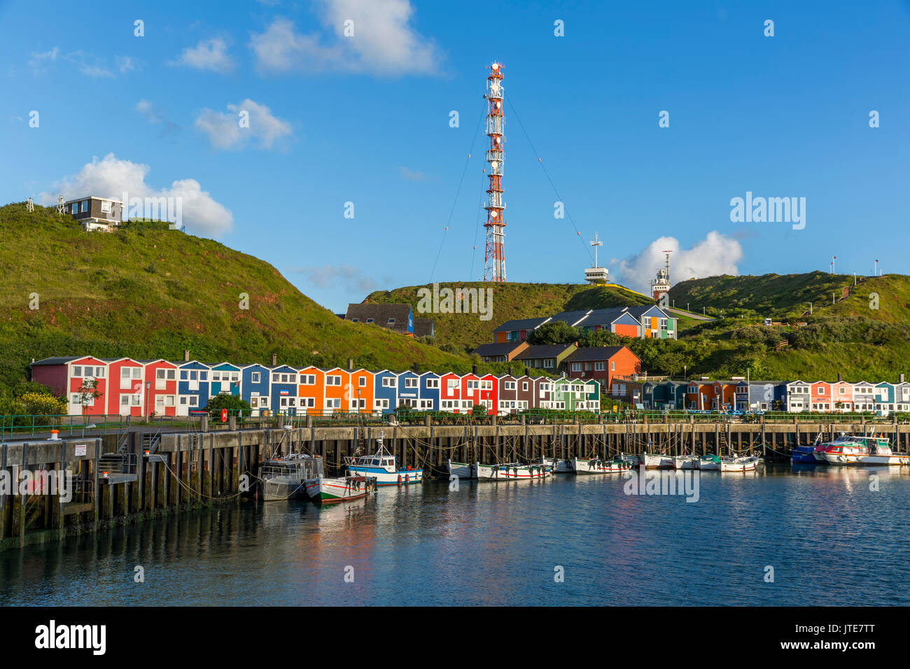 Bright and colorful houses on the island of Helgoland Stock Photo - Alamy