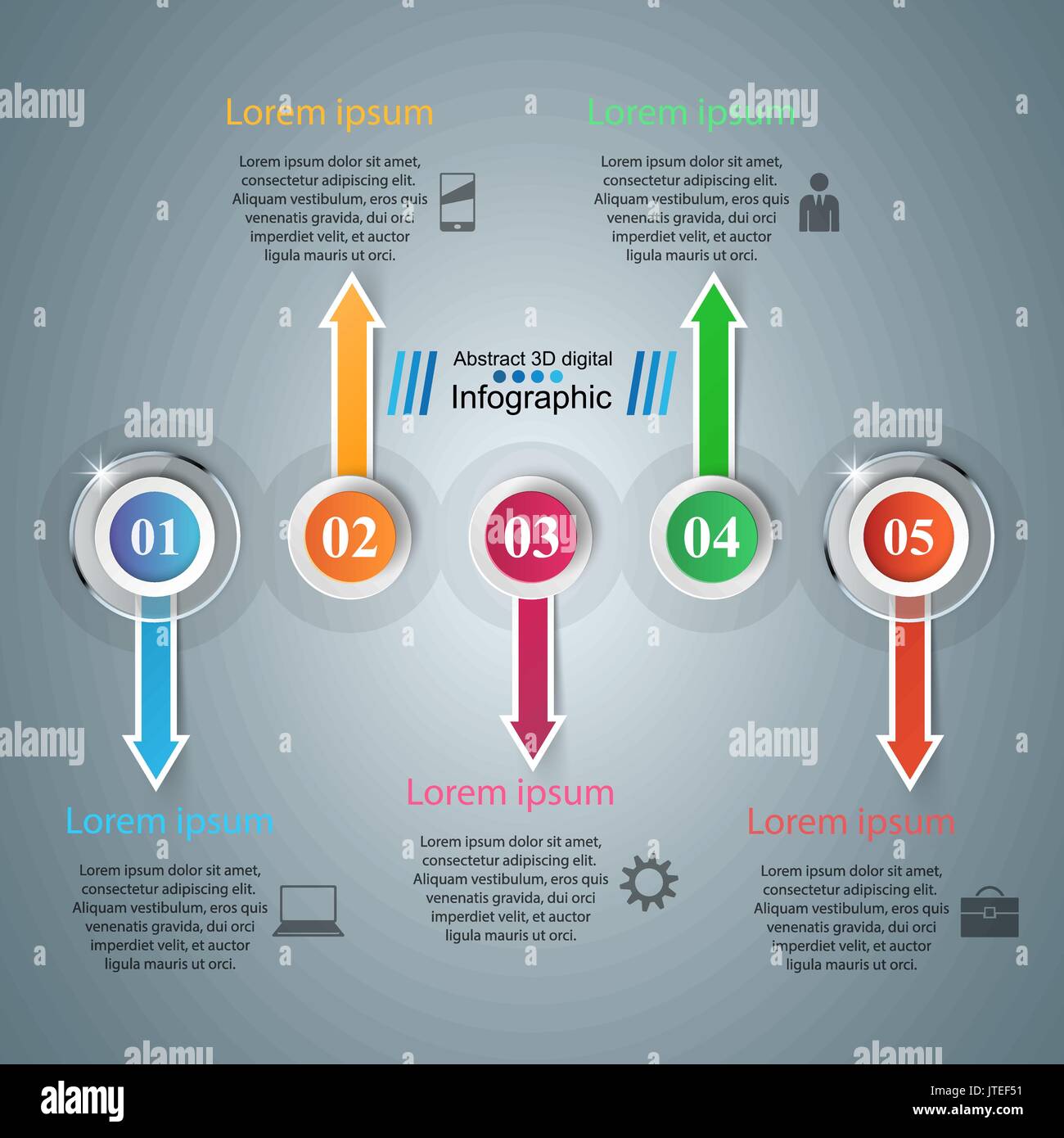 Infographic icons. Arrows icon Stock Vector Image & Art - Alamy