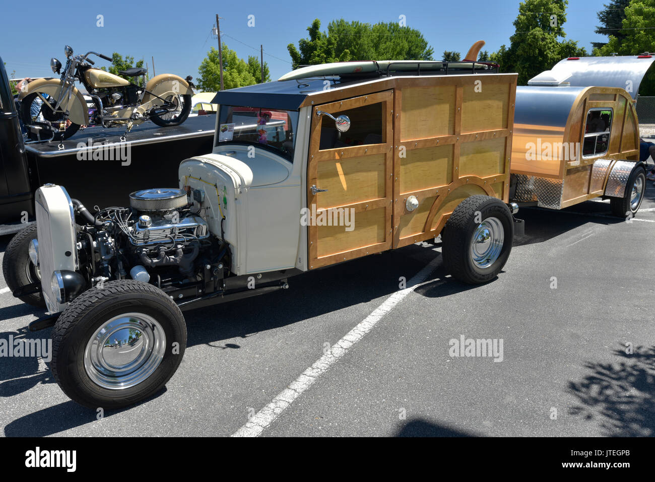 Woody Wagon, Car Show, Eagle, Idaho, USA Stock Photo Alamy
