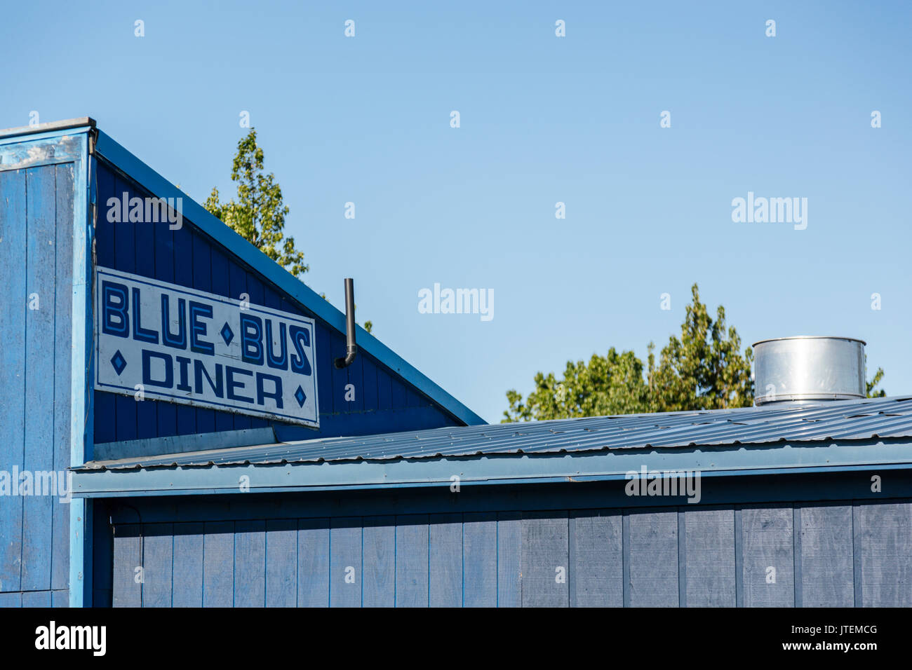 Blue Bus Diner, Restaurant, Town, Anchor Point, Kenai Peninsula, Alaska