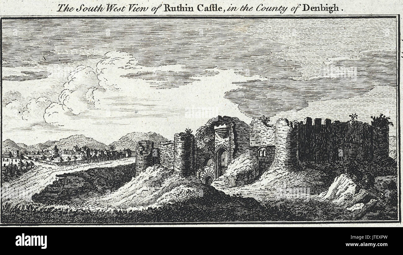 Denbigh castle illustration hi-res stock photography and images - Alamy