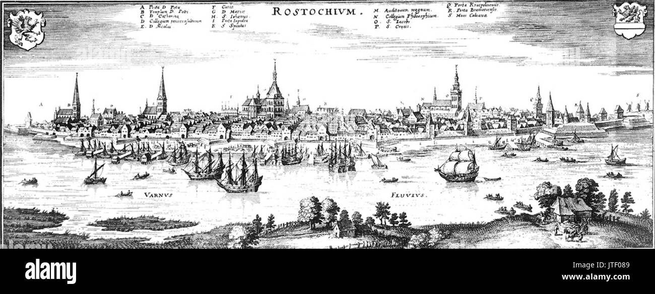 Rostock old map hi-res stock photography and images - Alamy