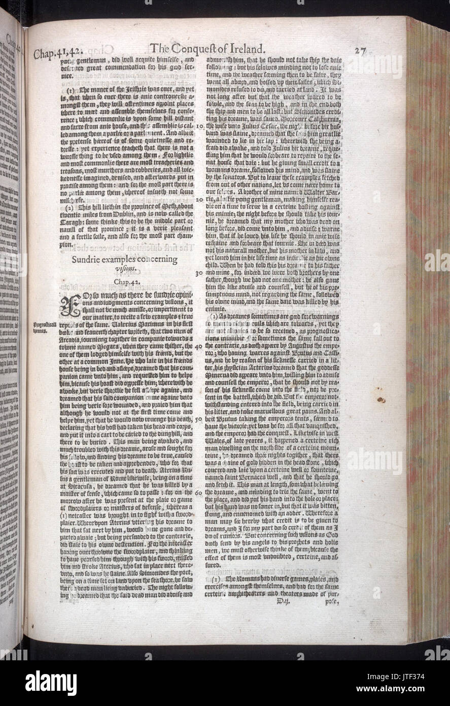 The Chronicles of England, Scotland and Ireland, Holinshed, 1587   0563 Stock Photo