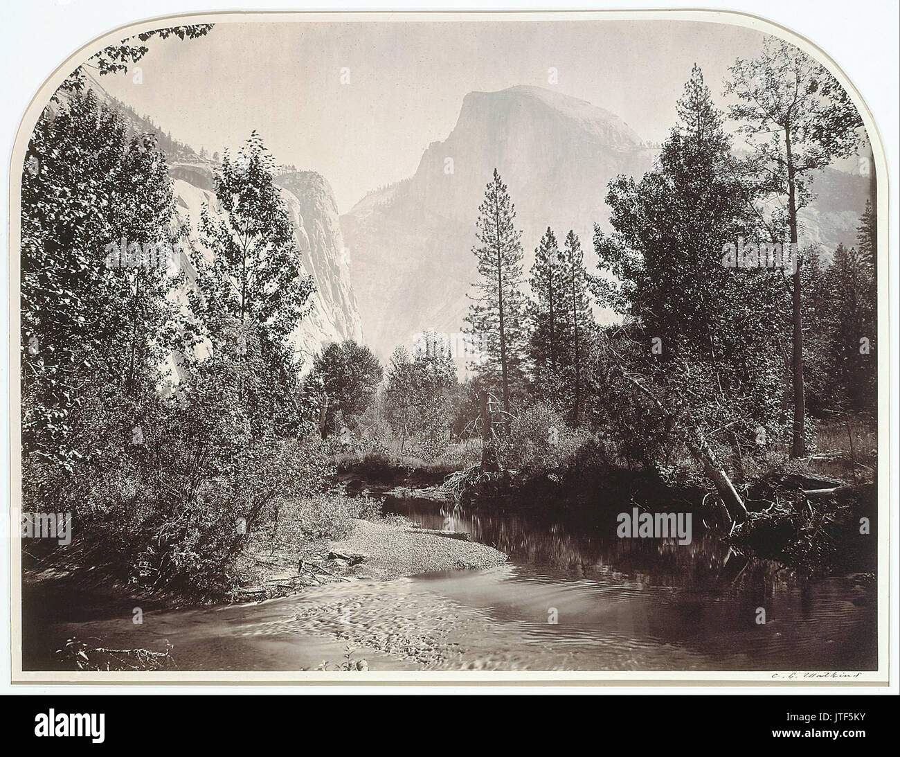 Watkins, Carleton Emmons   Taysayac, Half Dome, 4967 Ft., Yosemite Stock Photo