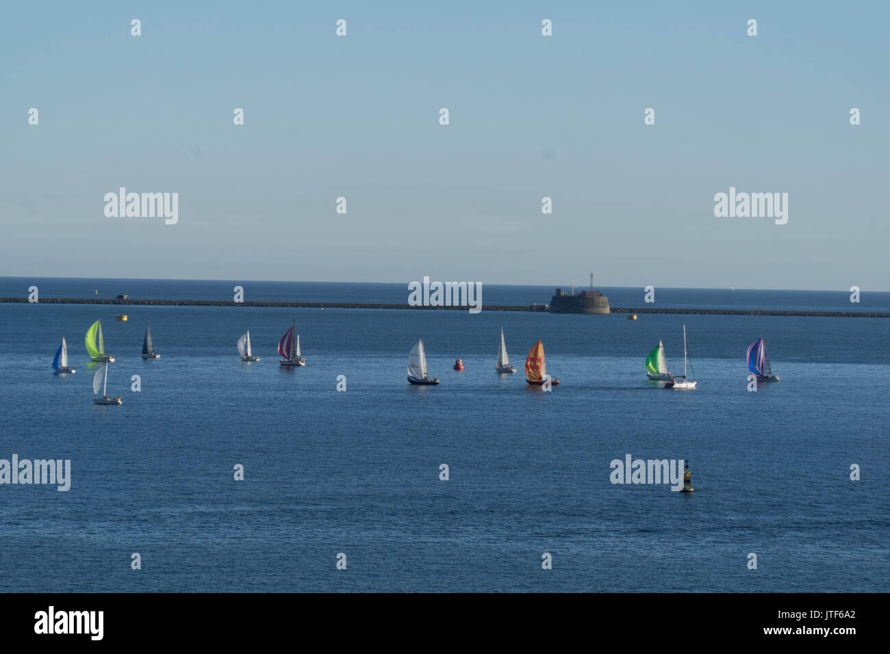 Boats on the Plymouth Sea Stock Photo - Alamy