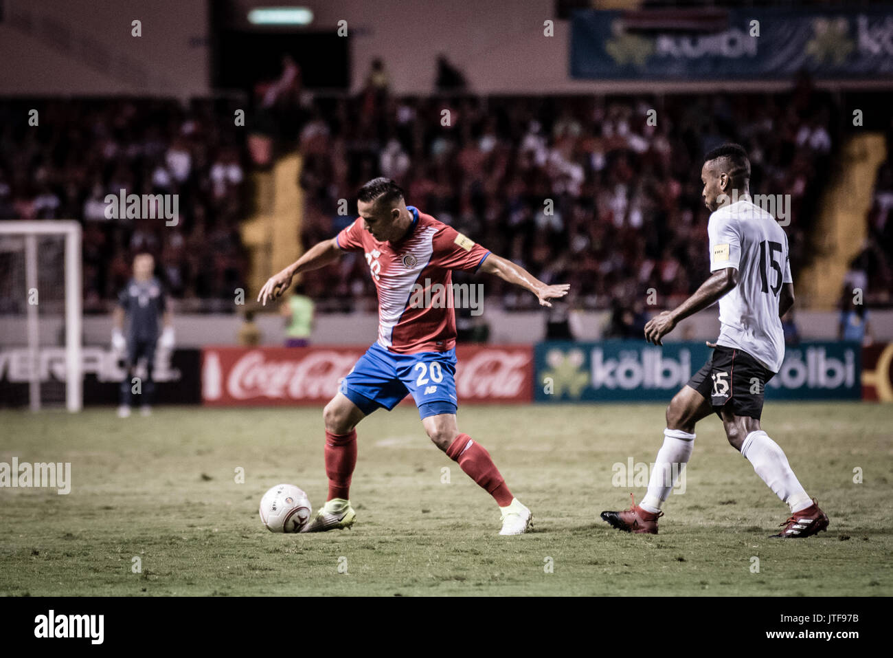 SAN JOSE, COSTA RICA. JUNE 13, 2017 - David Guzman. Costa Rica won 2-1 over Trinidad and Tobago, as Matchday 6 wrapped up in CONCACAF’s final round of Stock Photo