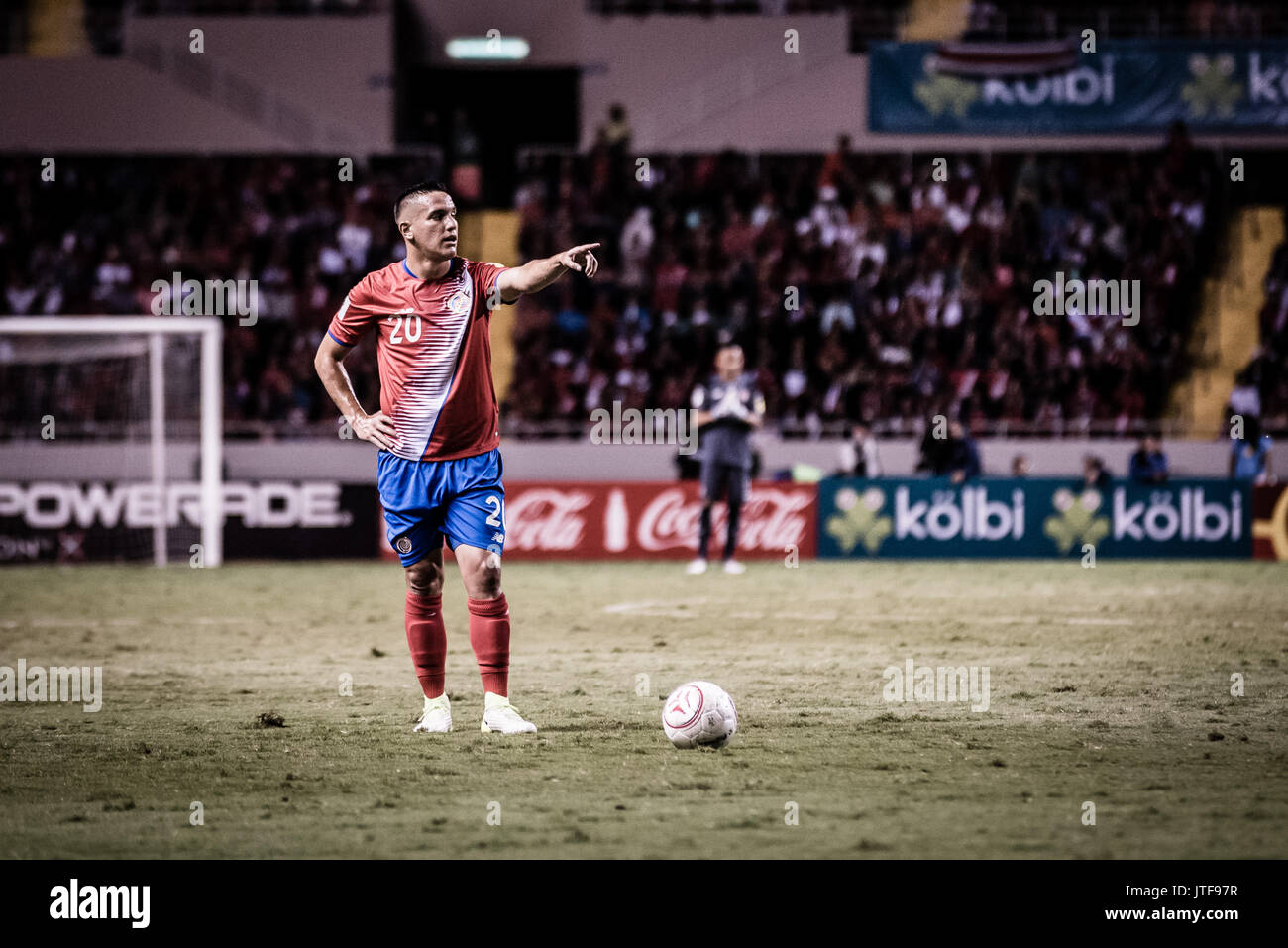 SAN JOSE, COSTA RICA. JUNE 13, 2017 - David Guzman. Costa Rica won 2-1 over Trinidad and Tobago, as Matchday 6 wrapped up in CONCACAF’s final round of Stock Photo