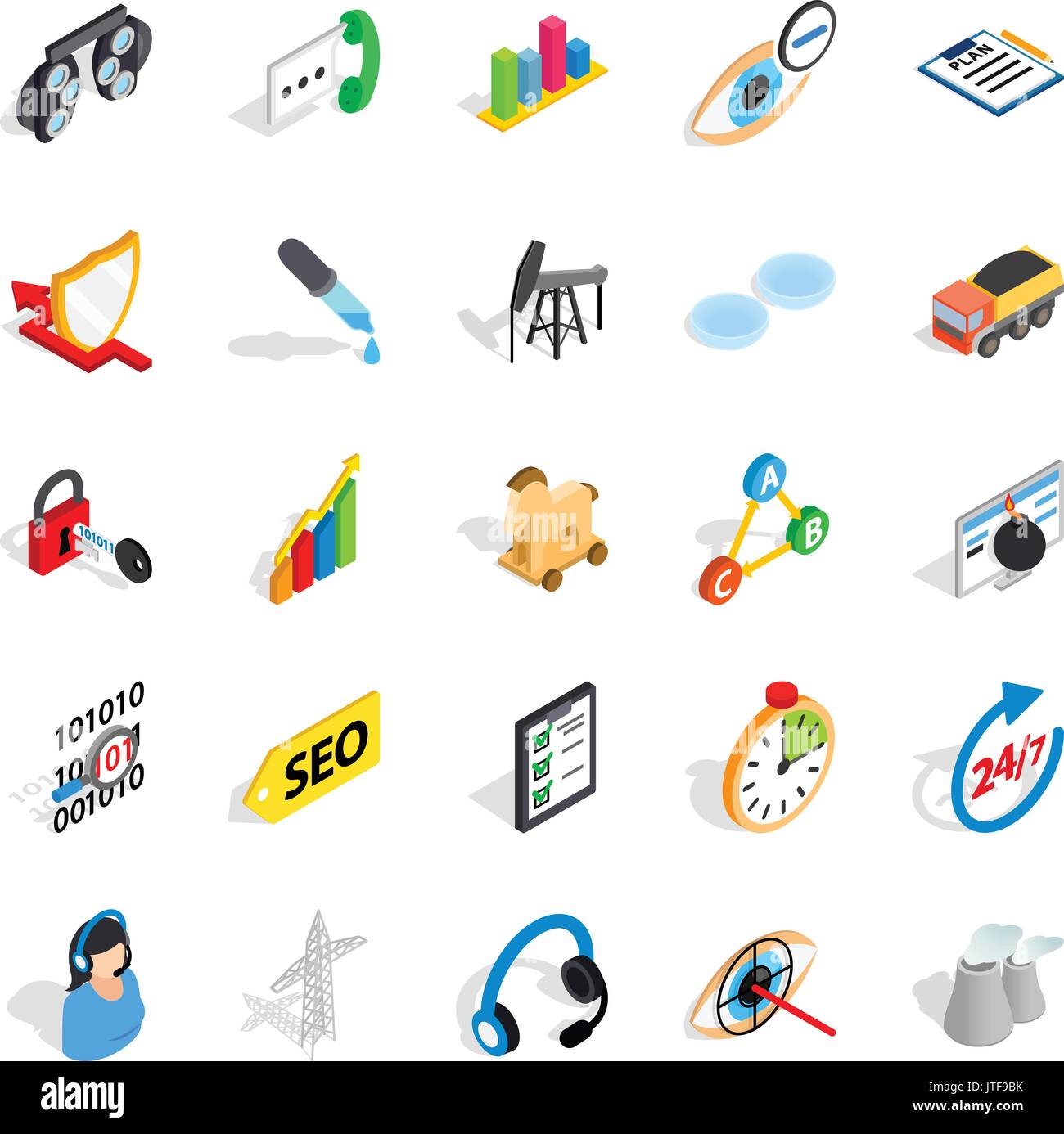 Future icons set, isometric style Stock Vector Image & Art - Alamy