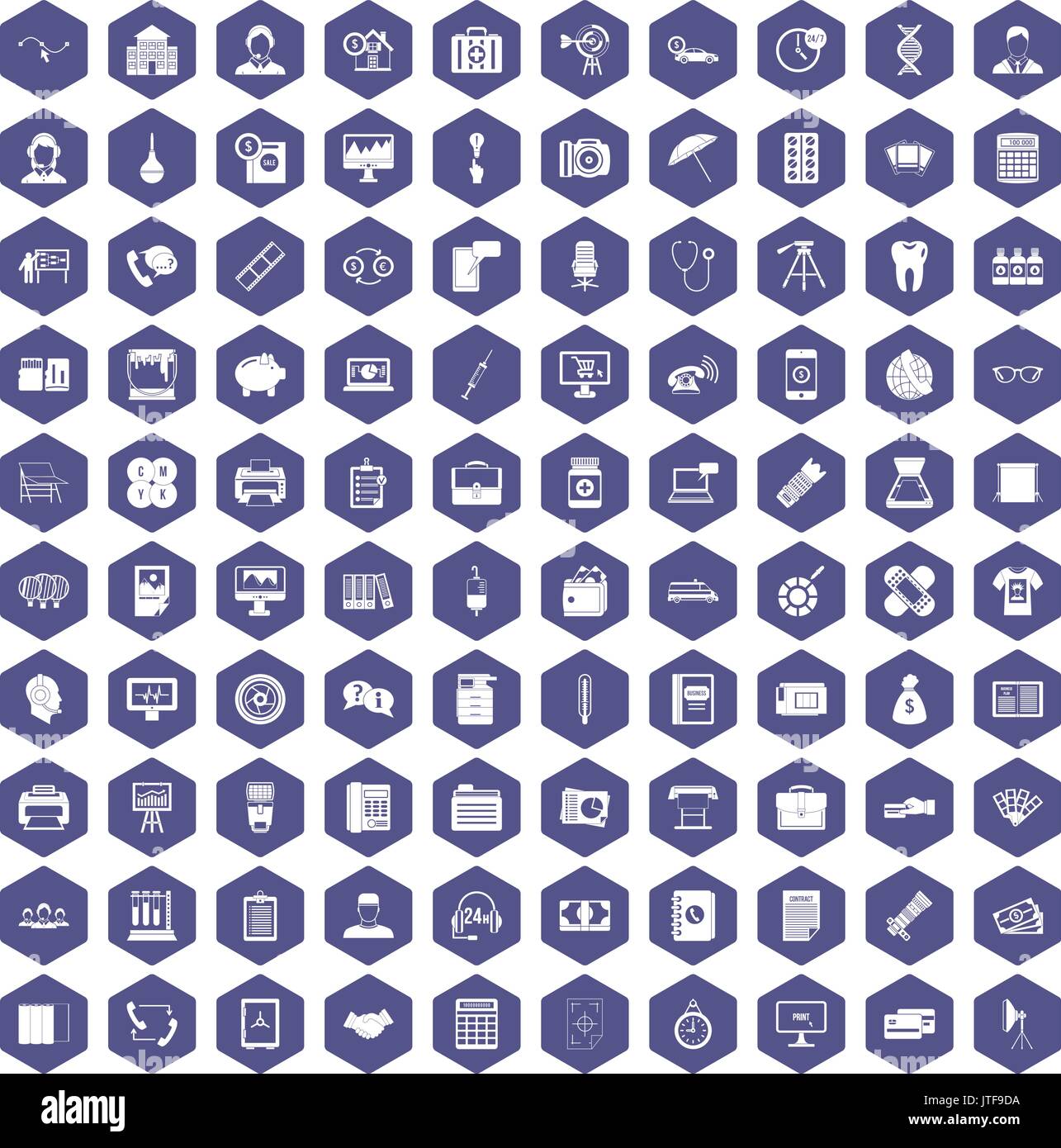100 department icons hexagon purple Stock Vector Image & Art - Alamy
