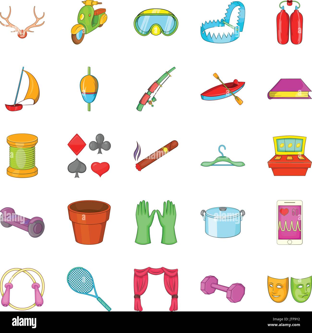 Theatrical art icons set, cartoon style Stock Vector Image & Art - Alamy