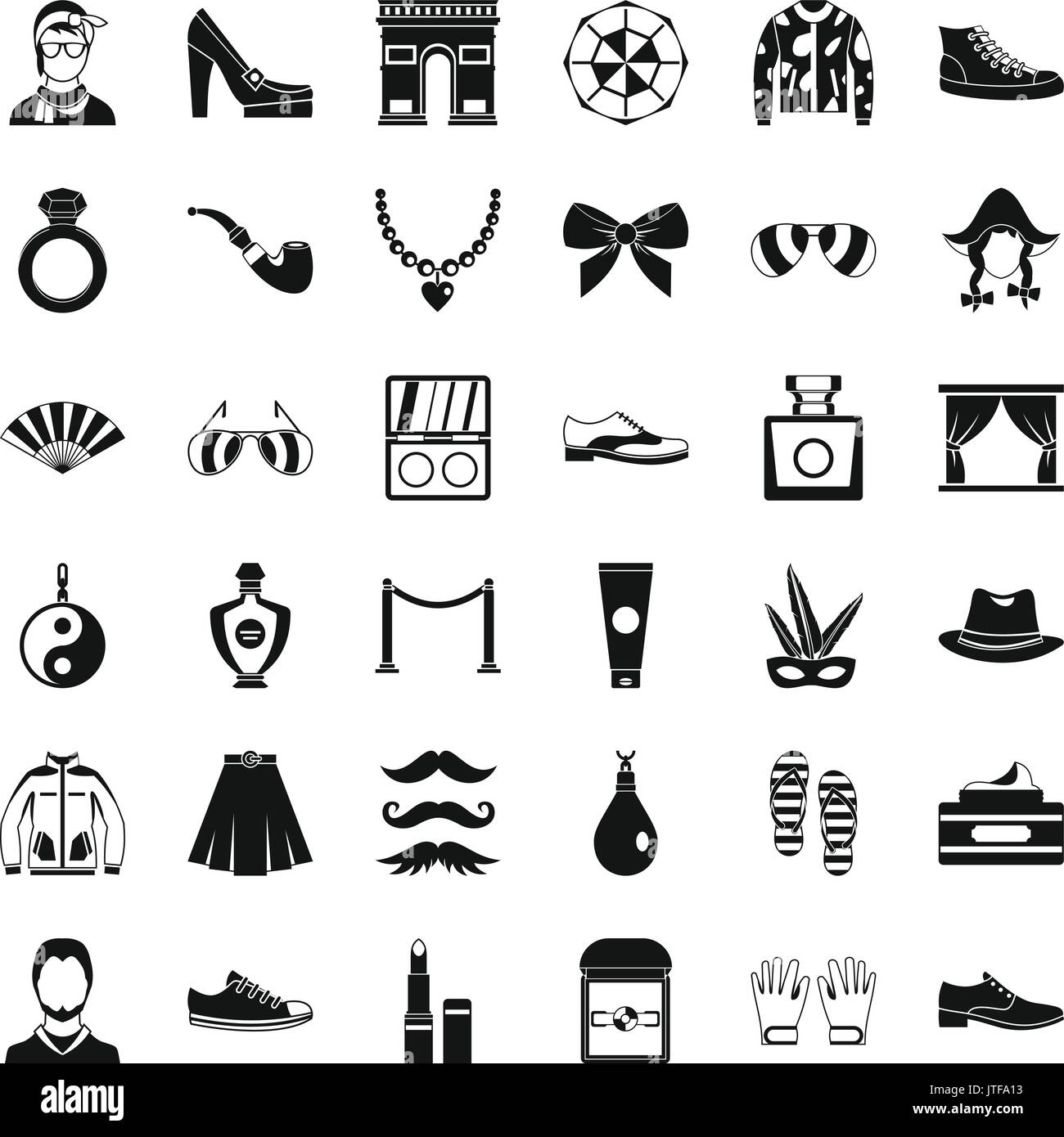 Fashion icons set, simple style Stock Vector Image & Art - Alamy