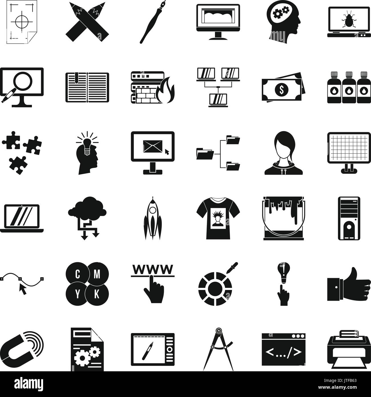 Logo designer working Black and White Stock Photos & Images - Alamy