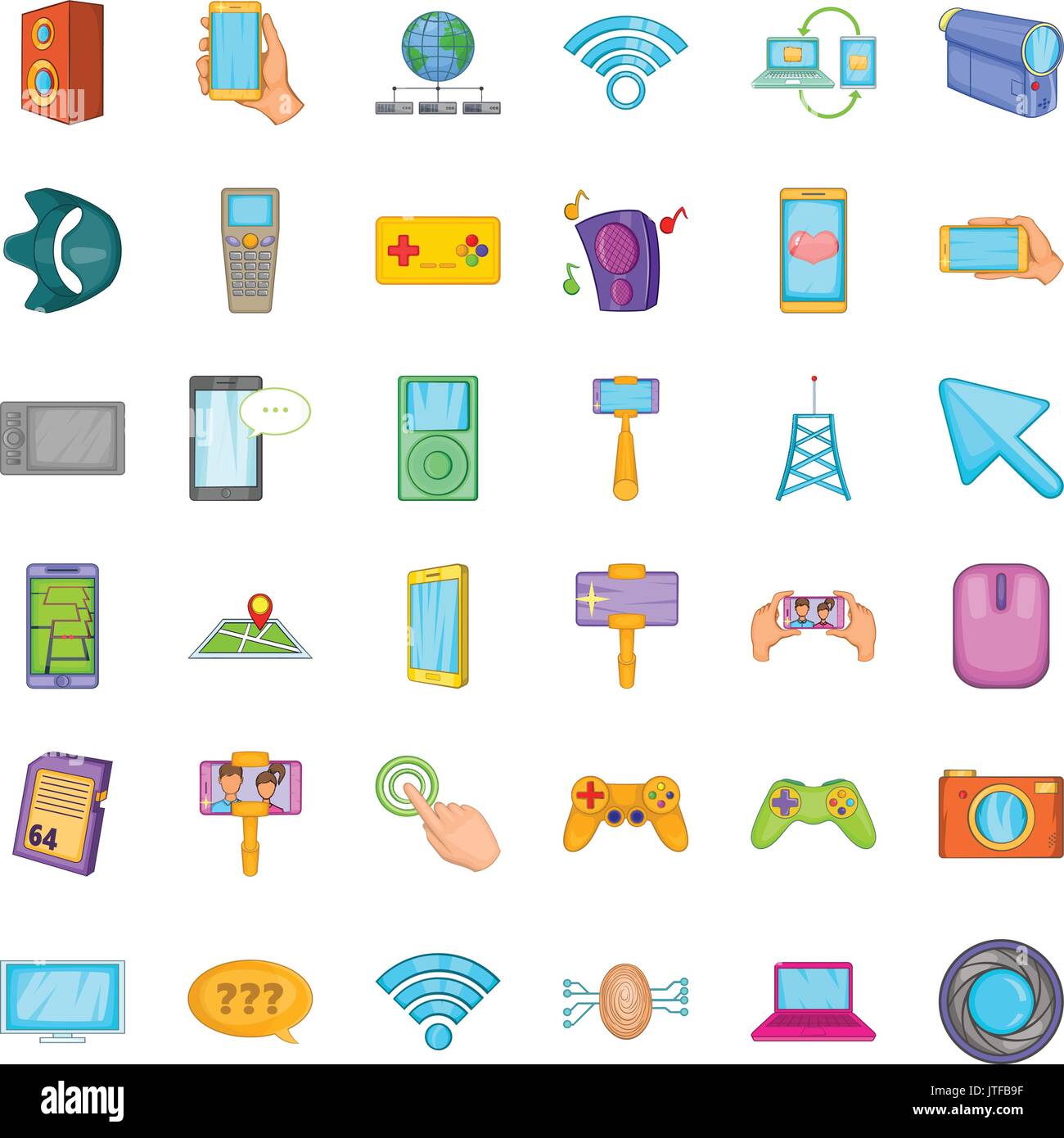 Web page icons set, cartoon style Stock Vector Image & Art - Alamy