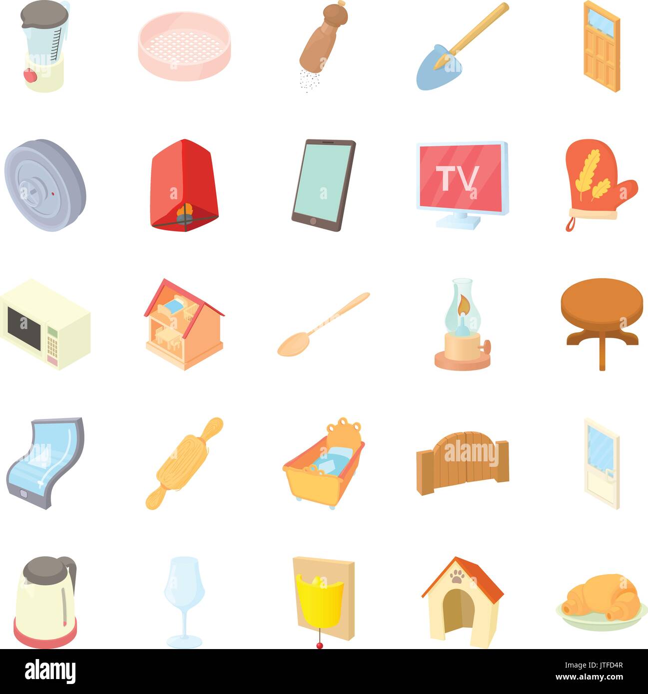 Rusticity icons set, cartoon style Stock Vector Image & Art - Alamy