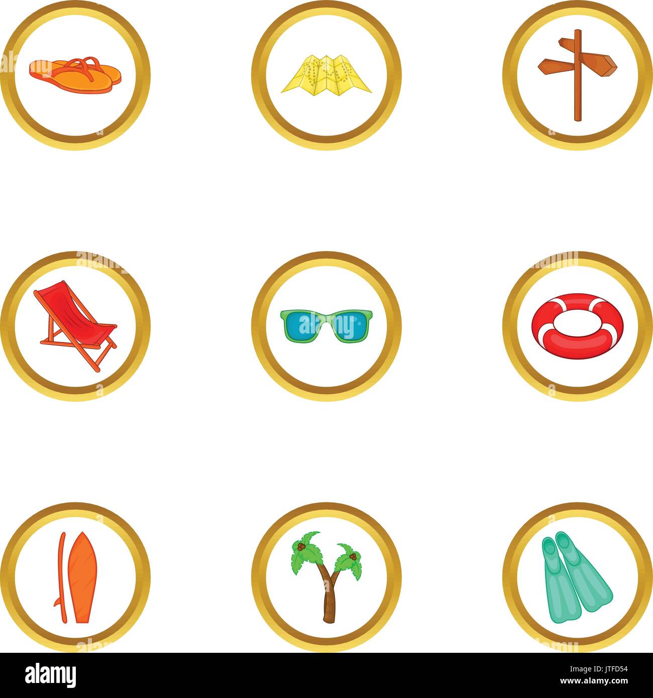 Travel icons set, cartoon style Stock Vector Image & Art - Alamy