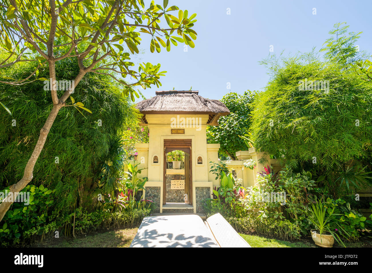 Gateway to private villa in north Bali Stock Photo