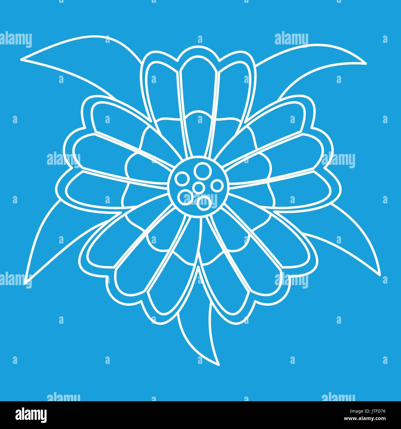 Flower icon, outline style Stock Vector Image & Art - Alamy