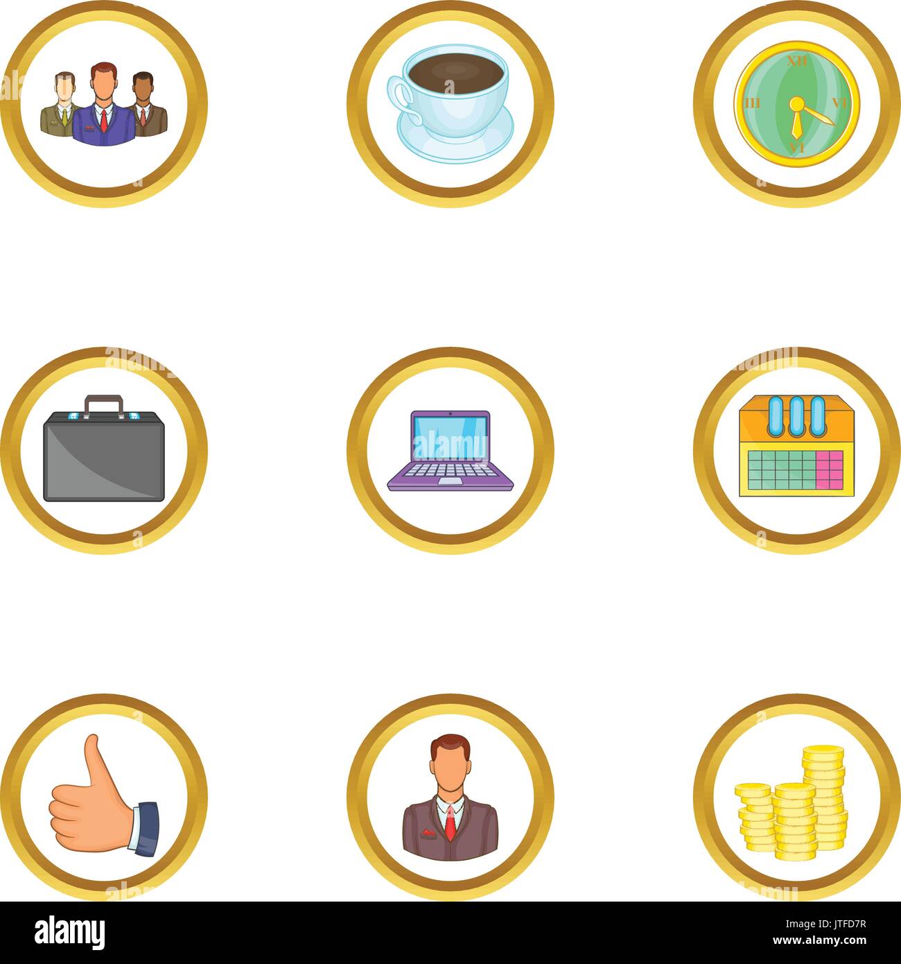 Business icons set, cartoon style Stock Vector Image & Art - Alamy