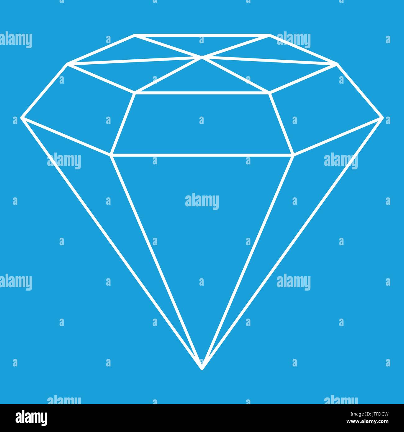 Diamond gemstone icon, outline style Stock Vector Image & Art - Alamy