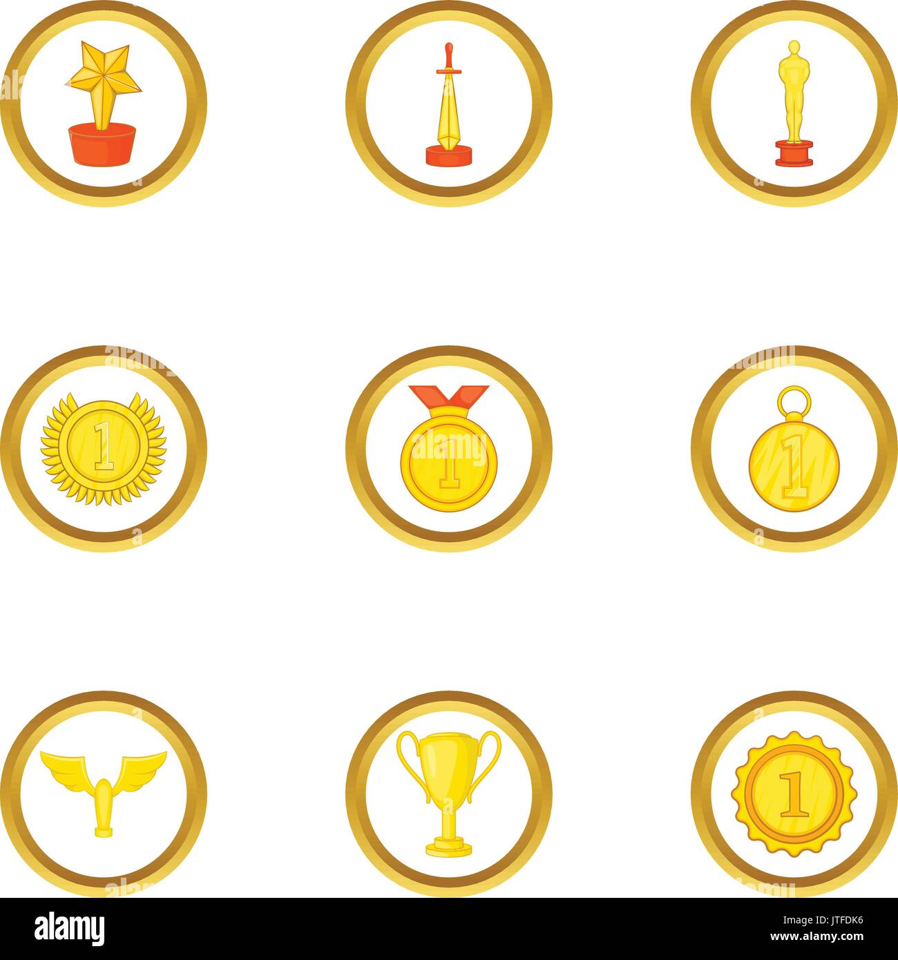 Trophy icons set, cartoon style Stock Vector Image & Art - Alamy
