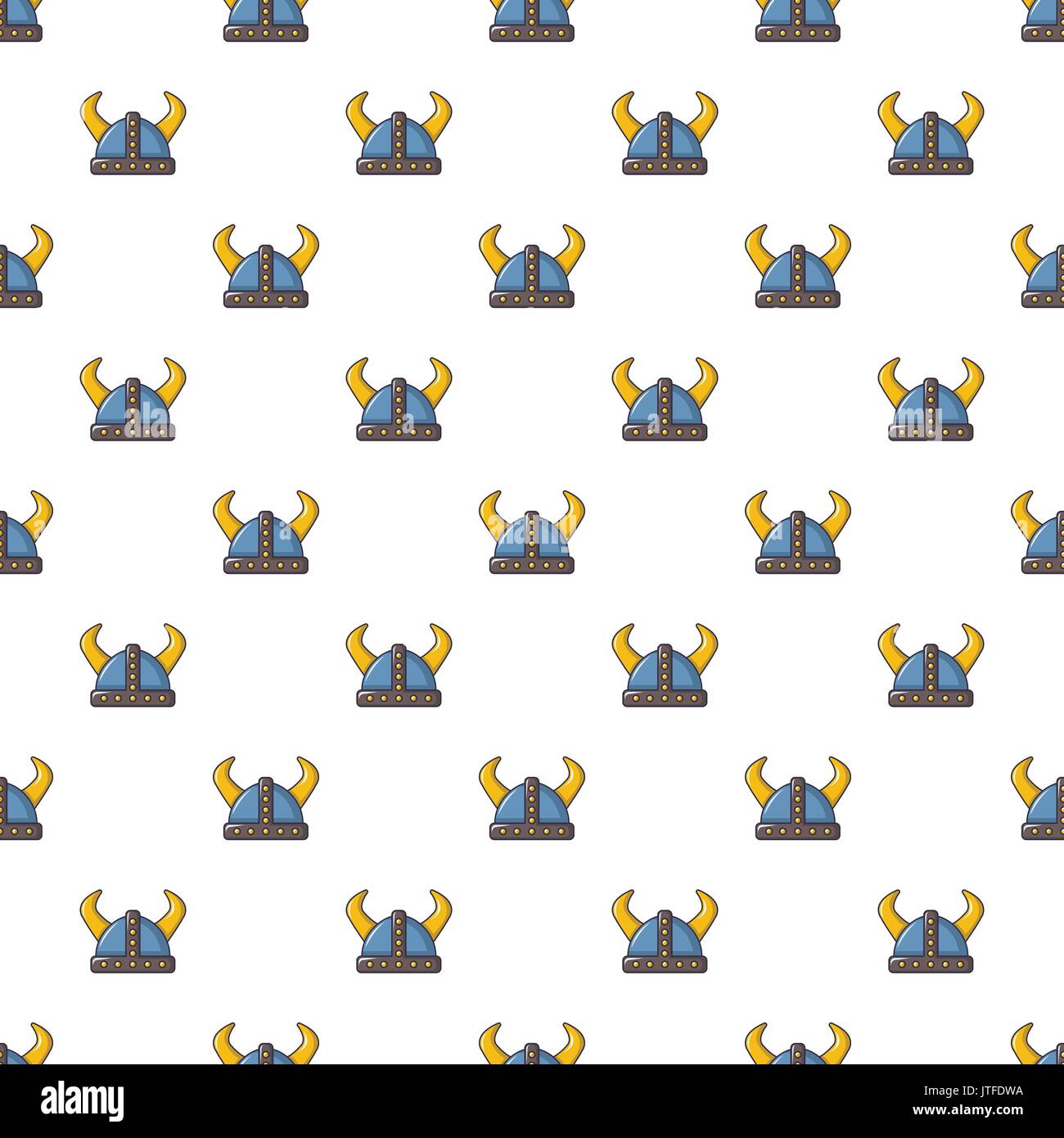 Swedish viking helmet pattern seamless Stock Vector