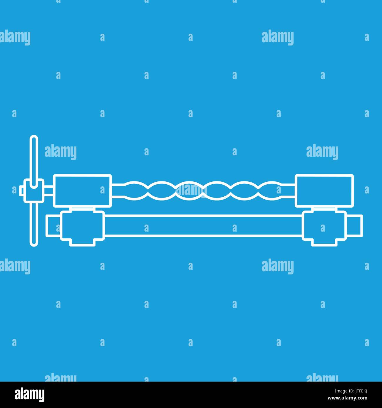 Blacksmiths clamp icon outline Stock Vector
