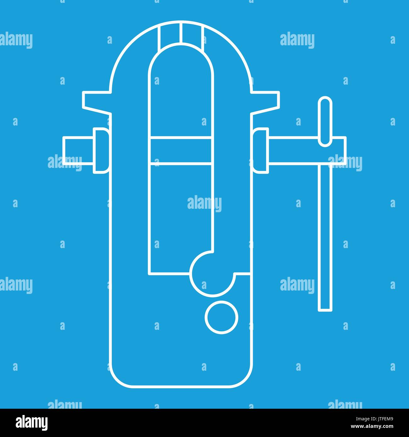 Blacksmiths vice icon outline Stock Vector