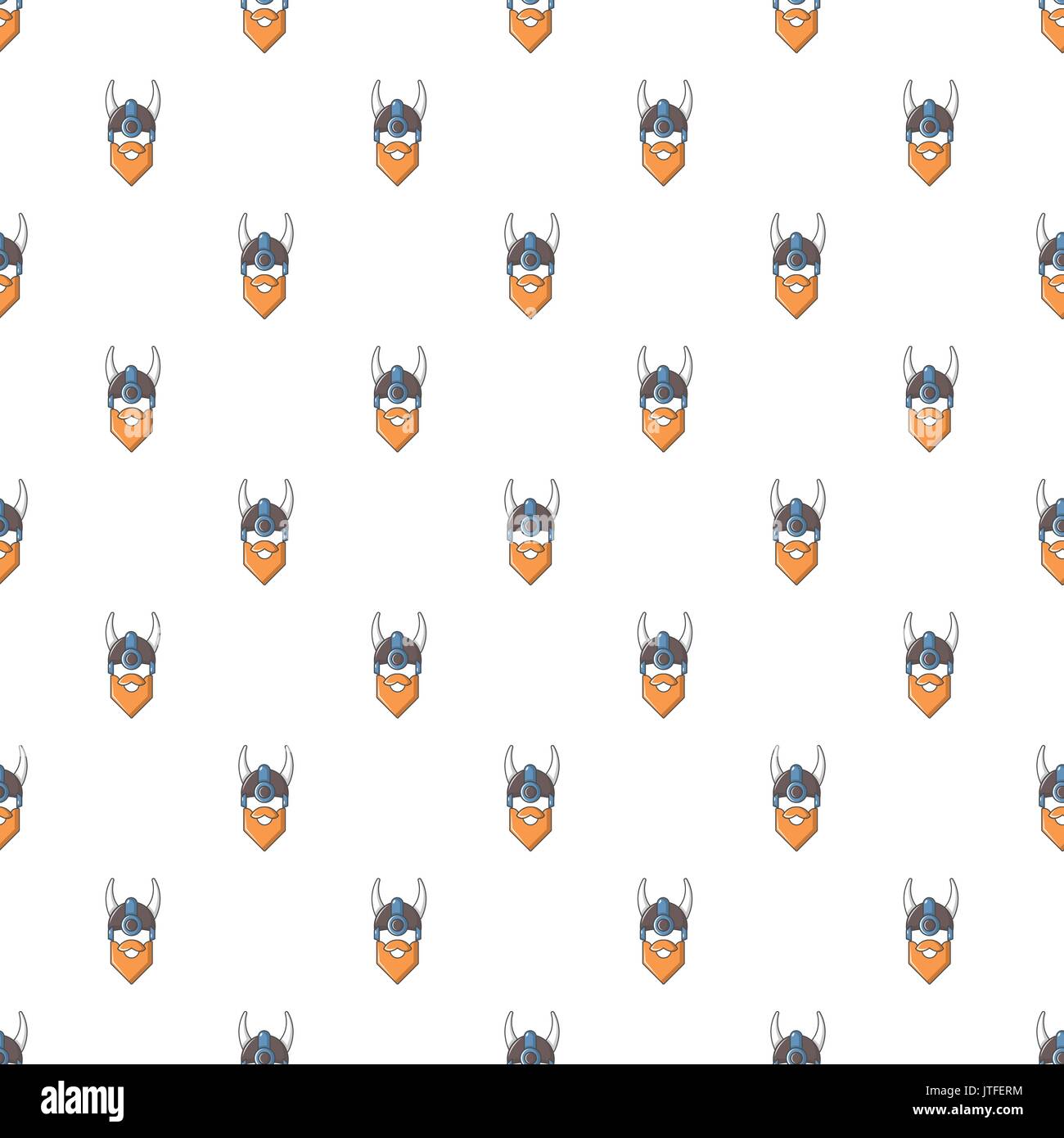 Viking in horned helmet pattern seamless Stock Vector