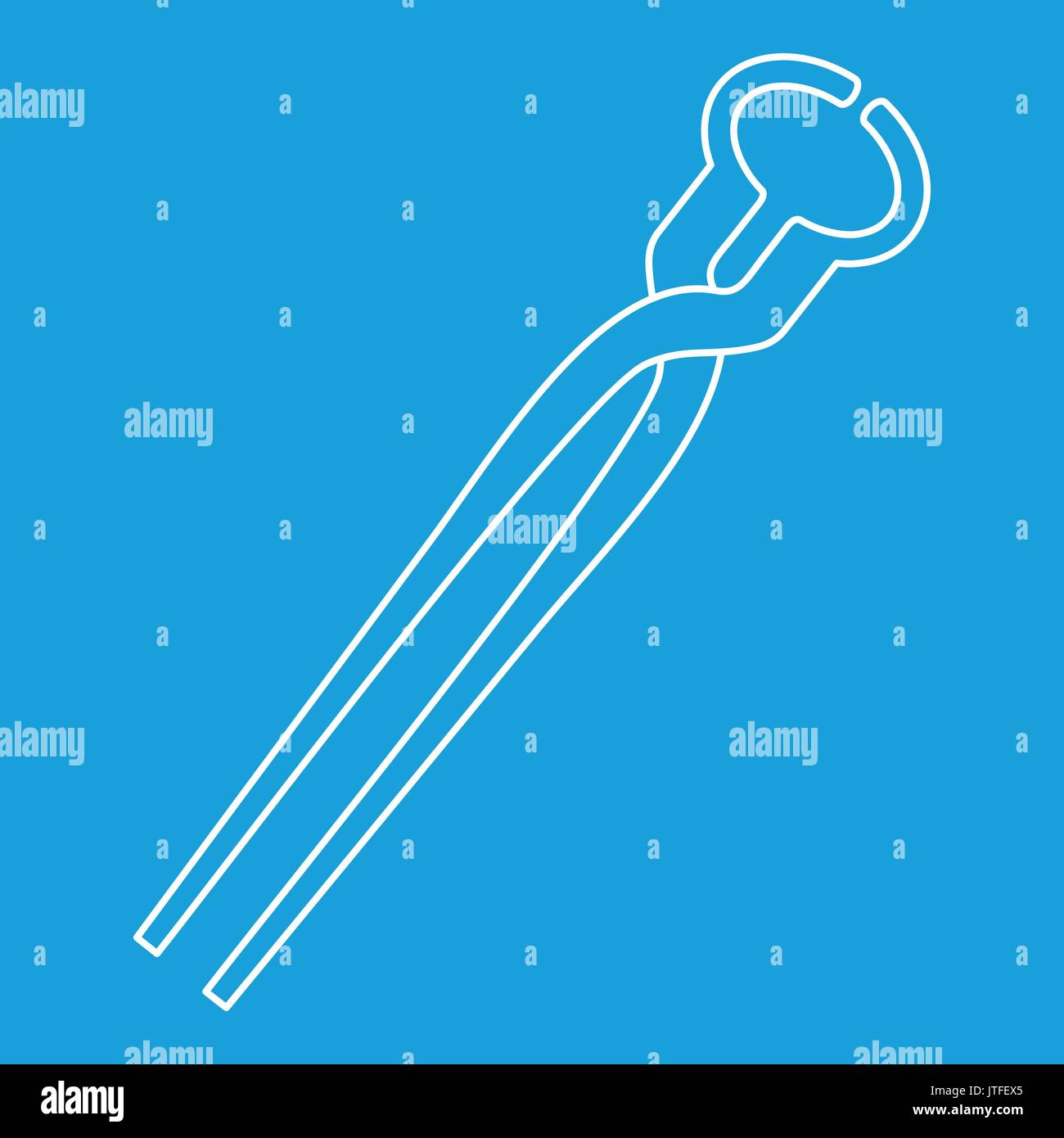 Vintage blacksmith pincers icon outline Stock Vector