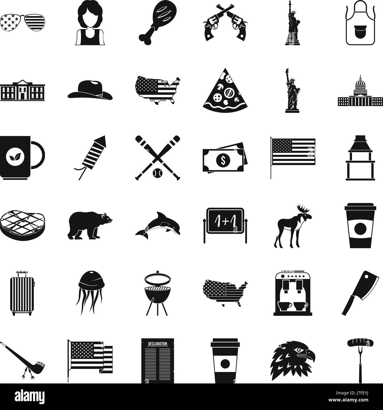 America icons set, simple style Stock Vector Image & Art - Alamy